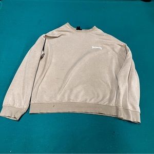 H&M NYC Beige Sweatshirt Oversized